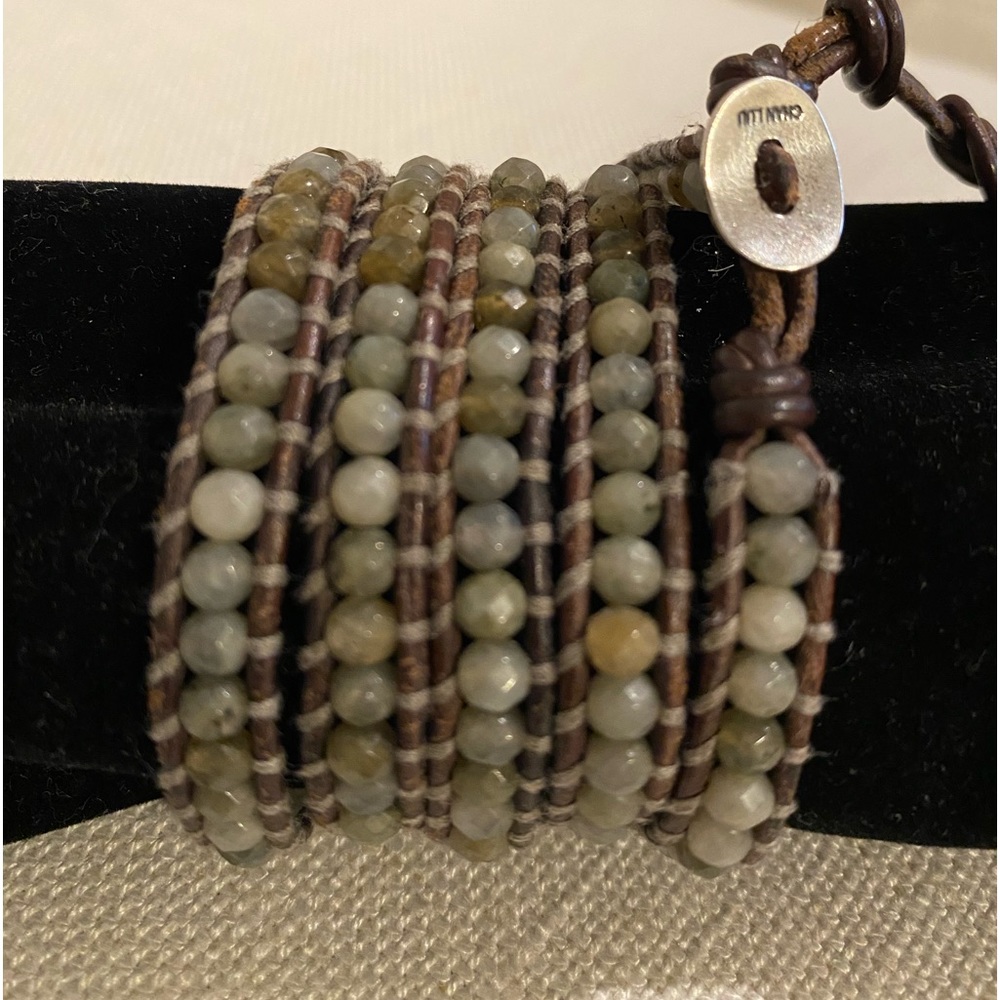 Chan Luu Mystic Labradorite Five Wrap Bracelet. sterling silver